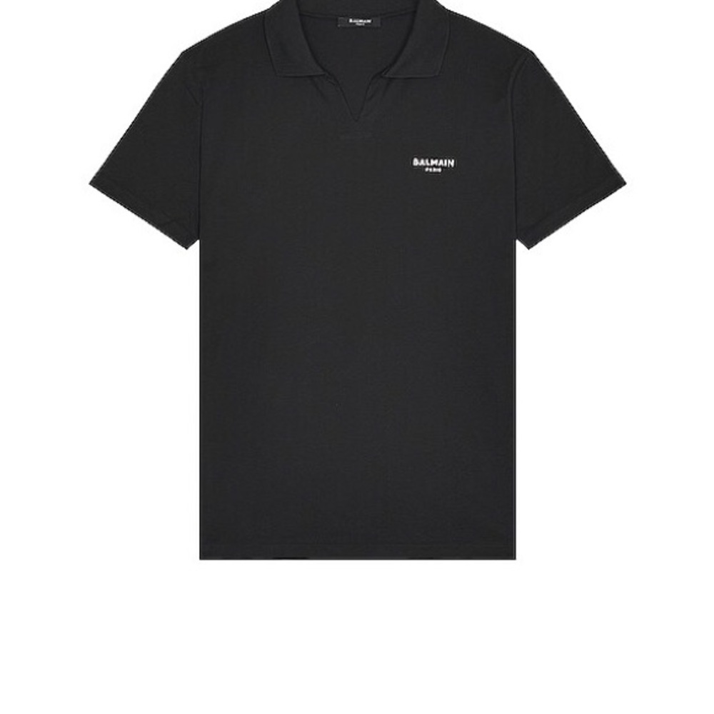 Balmain Men's Black Polo Shirt